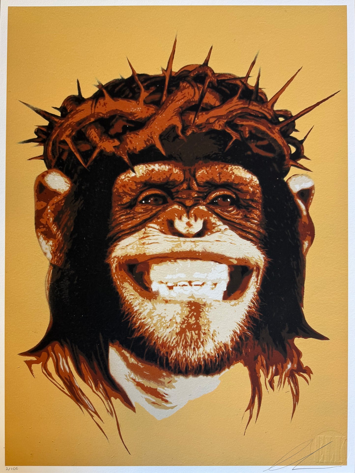 Jesus H Chimp Fine Art Print
